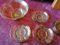 vintage Pudding Service Glasschale + 6 Glasteller sehr alt Niedersachsen - Bassum Vorschau