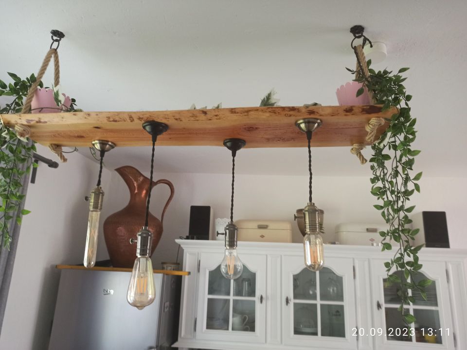Decken Holz Lampe Einzigartig 4 LED in Schortens