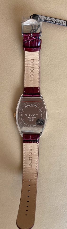 DUXOT Herren-Silberuhr 925, Quarz rot in Herdecke