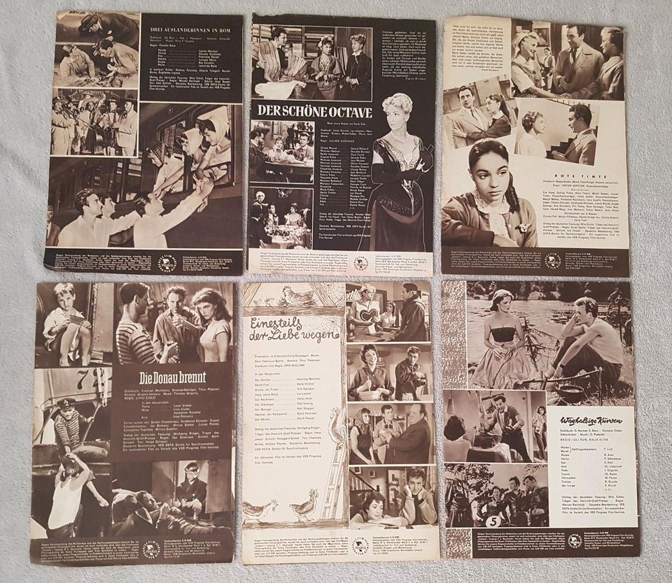 Filmplakate/Filmprogramme für Sammler abzugeben  1956 - 1967 in Burg (Spreewald)