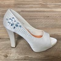 Brautschuhe, Plateau, Strass, Hochzeitsschuhe, Peeptoes, Pumps Baden-Württemberg - Karlsbad Vorschau