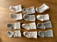 6 Paar Socken Babysocken 62/68 weiß grau Ringel Streifen uni Bayern - Regen Vorschau