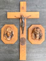 Holzkreuz Kruzfix , Jesus Skulptur , 2 Wandreliefs Josef & Maria Nordrhein-Westfalen - Neuss Vorschau
