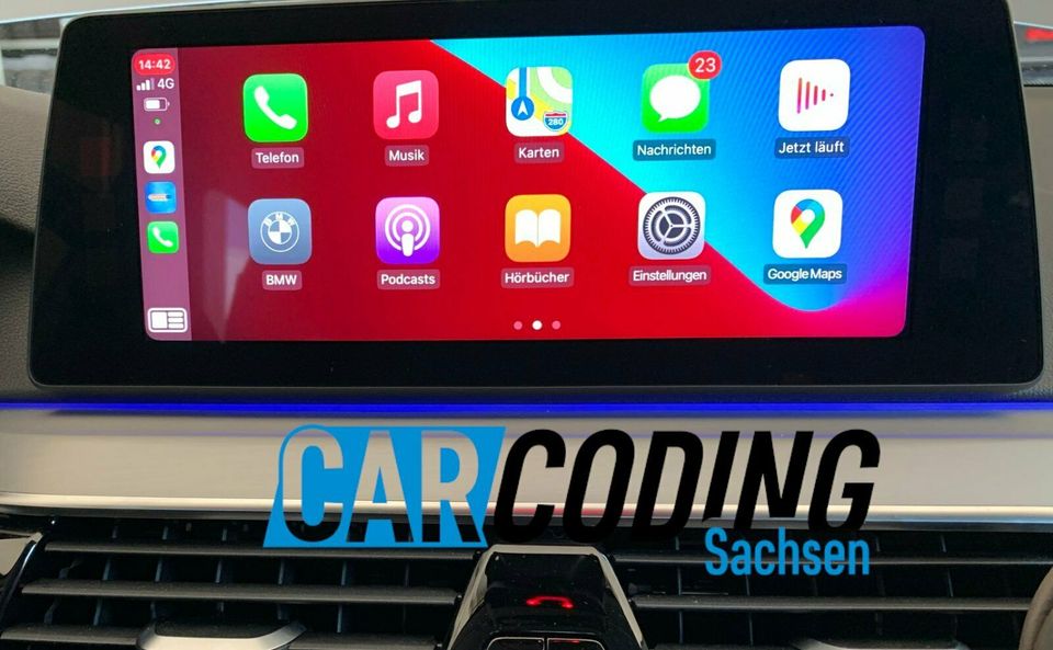 BMW Nachrüstung Retrofit OEM Apple CarPlay in FullScreen Vollbild in Puschwitz