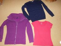 Fleecejacke lila Gr.S, rosa T-Shirt Gr.S, Pullover dunkelblau Gr. Schleswig-Holstein - Trittau Vorschau