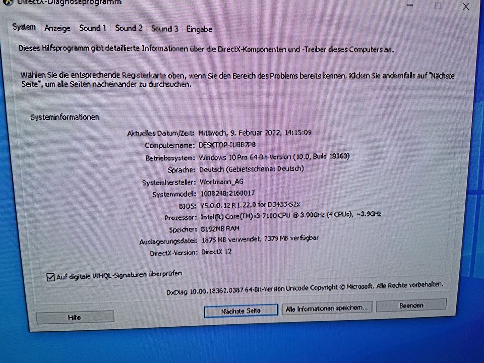 Terra PC Sytem i3-7100, 8GB Ram, 500 GB SSD Evo in Siegen