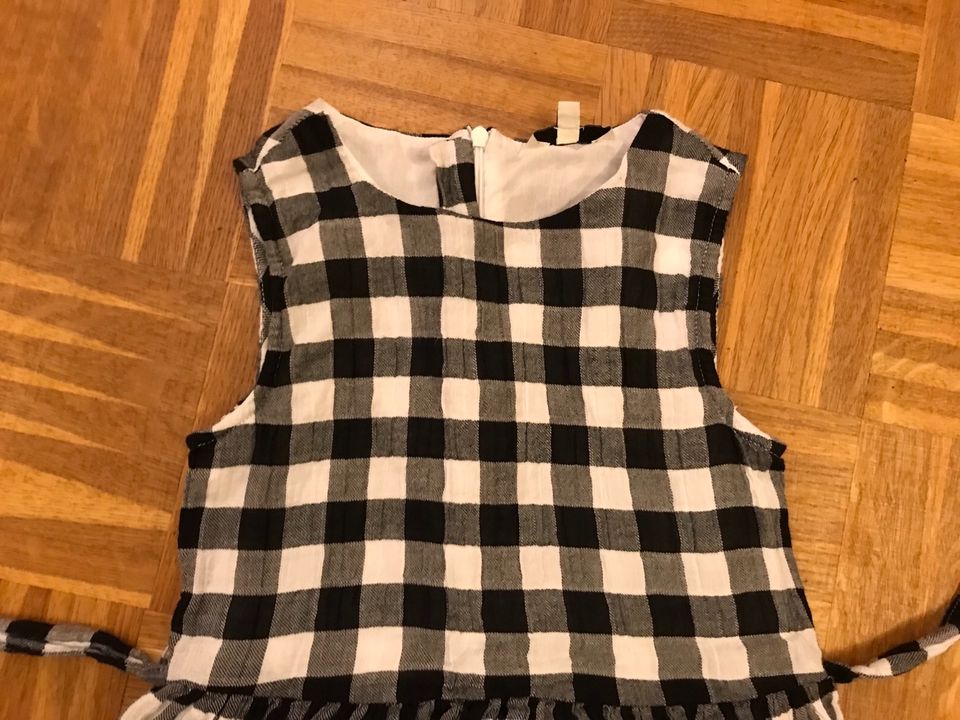 Kleid ärmellos schwarz weiß kariert - Größe 128 - C&A in Hamburg