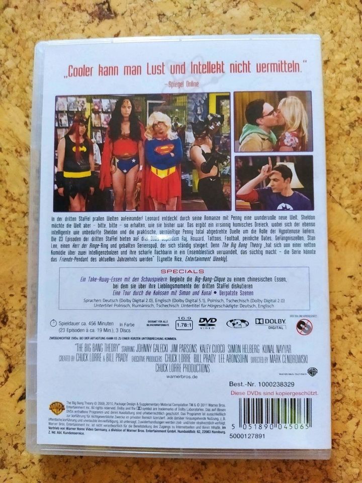 The big Bang theory dritte Staffel 3 DVD in Kappel-Grafenhausen