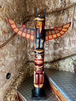 Totem pole wood Handmade by Jerome Indian Totem Height 1.00 meter Rheinland-Pfalz - Wehr Vorschau