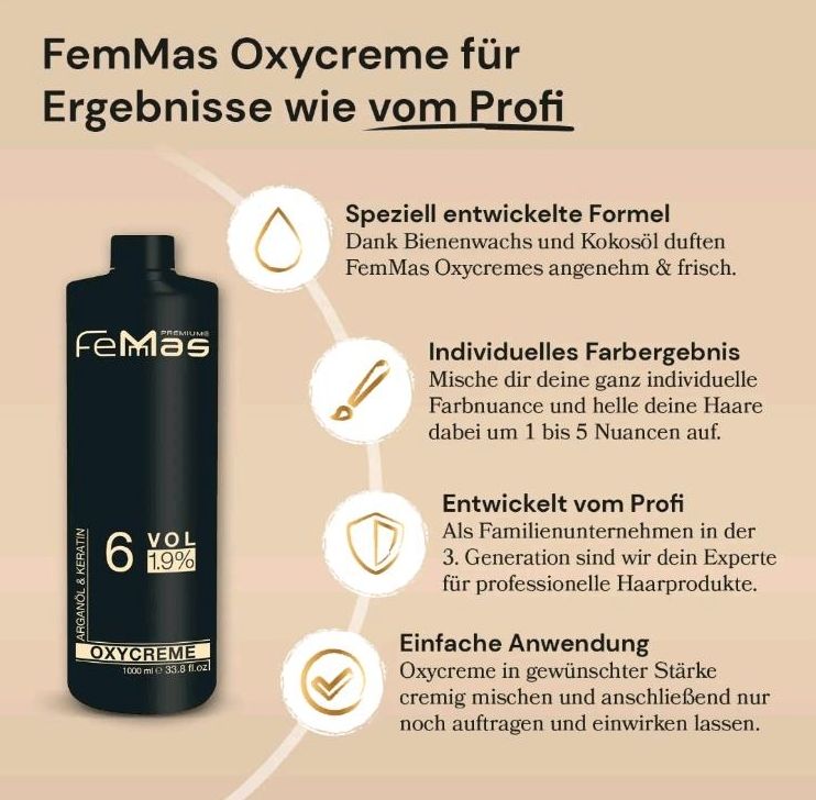 Femmas Oxycreme 1000ml Oxidationsmittel in Mespelbrunn