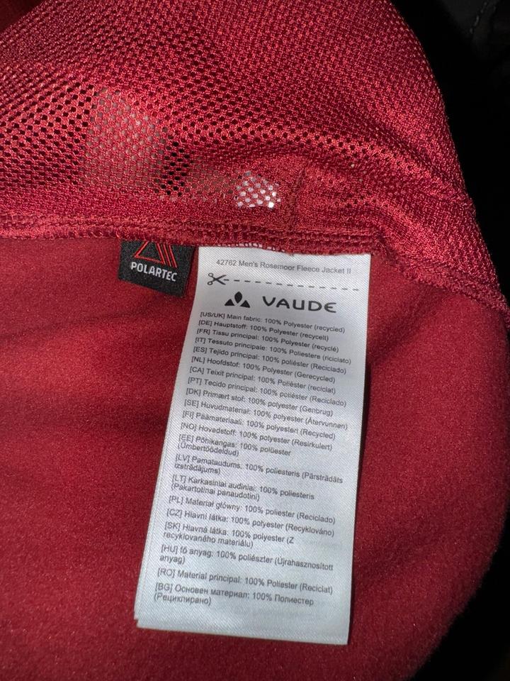 VAUDE Rosemoor Il Fleece Jacke Herren - Gr. 56 XXL - Neuwertig in Großheide
