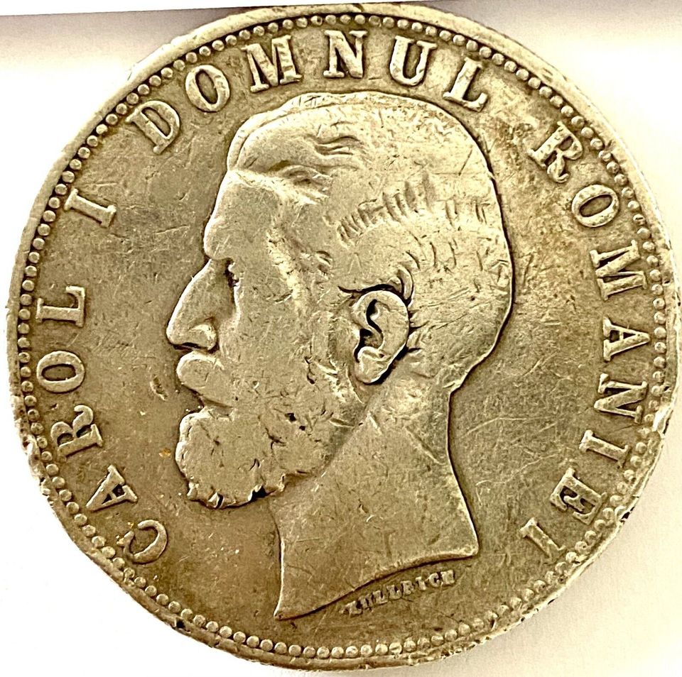 Silbermünze 5 L Carol I Domnul Romaniei 1880 Romania Lei Argint in Eggenfelden