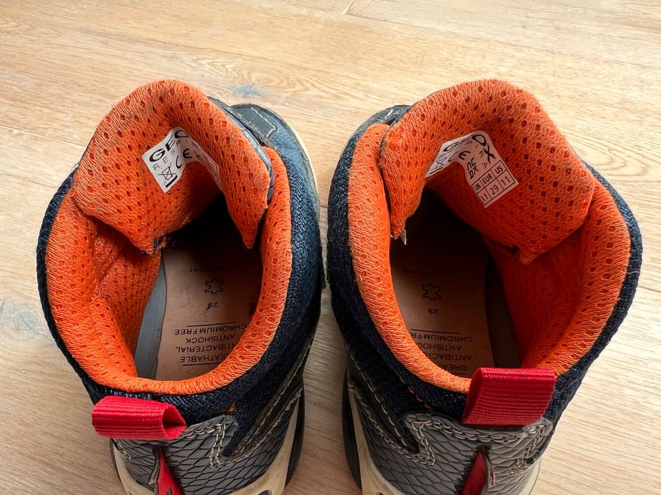 Geox Inek Boy Sneaker Leuchtschuhe blinken blau orange Auge Gr.29 in Scharbeutz