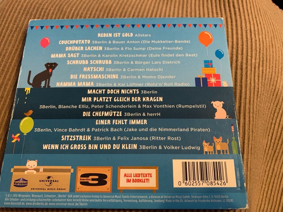 CD Nicht von schlechten Eltern 3Berlin und Freunde Kindersongs in Reichenberg