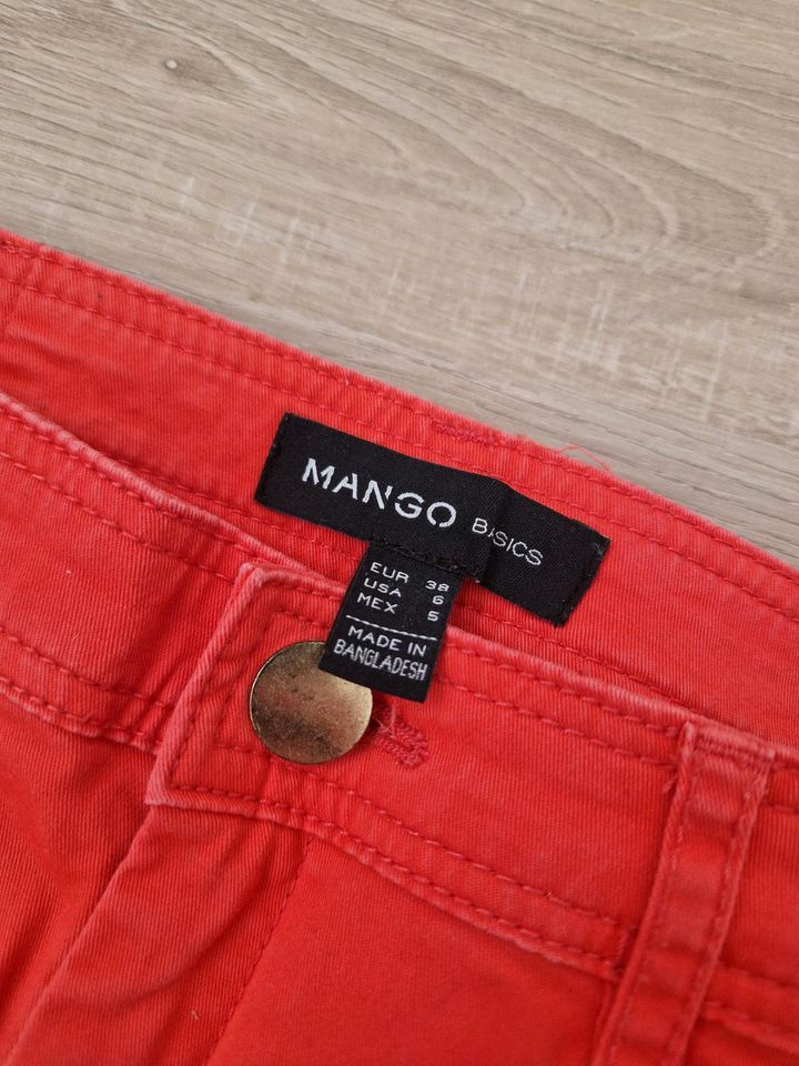 Mango Minirock Jeansrock rot Gr. 38 M - wie neu in Stuttgart