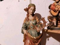 ‼️Heilige Katharina,  Echtgold, Antik, Holzfigur Bayern - Gachenbach Vorschau