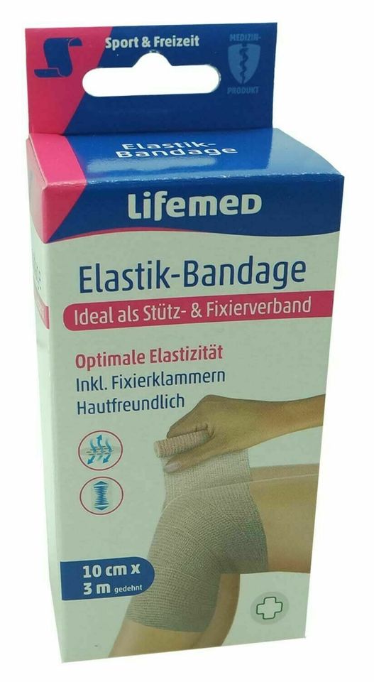 "Lifemed" Elastik-Bandage 3 m x 10 cm hautfarben Stützbandage in Höhn