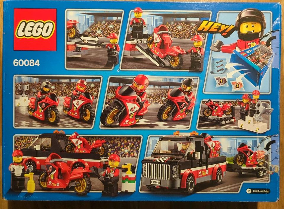 LEGO CITY 60084 Rennmotorrad / Motorrad Transporter in Darlingerode