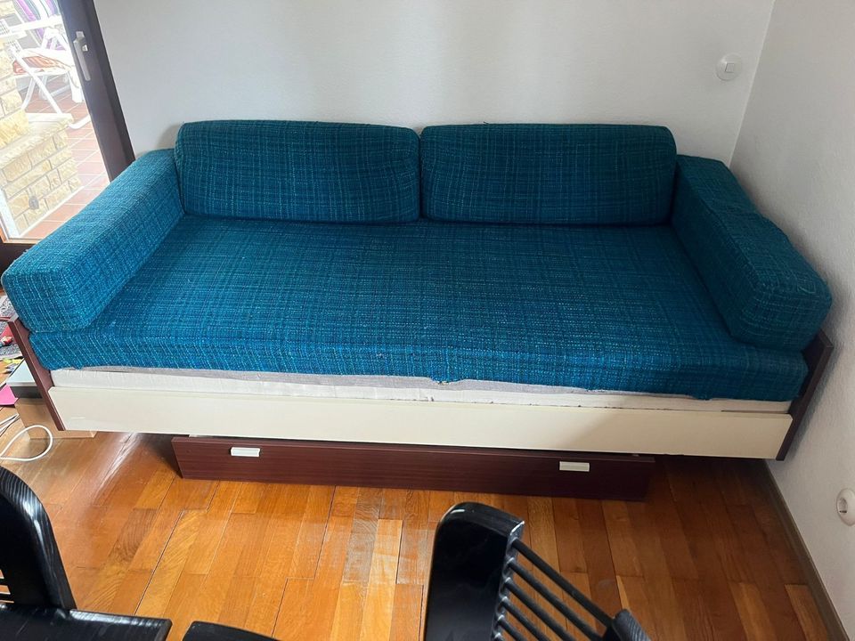 Vintage Schlafsofa, Bett, original aus 70er Jahre in Reutlingen