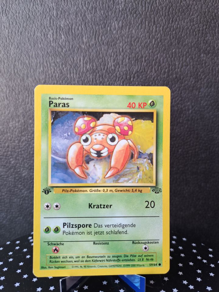 Paras - Dschungel 1. Edition - 1999 - deutsch - Pokemon Karten in Zeitz