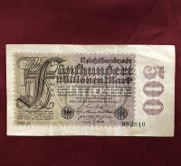 Geldschein, Banknote: 500 Millionen Mark vom 1.9.1923, Nürnberg Bayern - Kronach Vorschau