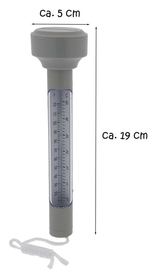 Thermometer schwimmend Poolthermometer Wassertemperatur Poolzube. in Höhn