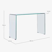 KONSOLE AUS GEHÄRTETEM GLAS (120X40 CM) Mitte - Wedding Vorschau