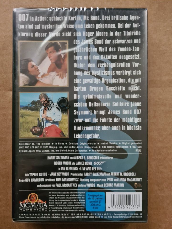 James Bond 007 - Leben und Sterben lassen [VHS] NEU! Noch eingesc in Gifhorn