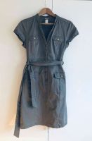 graues Kleid mit aufgesetzten Taschen und Bindegürtel von H&M Mitte - Tiergarten Vorschau