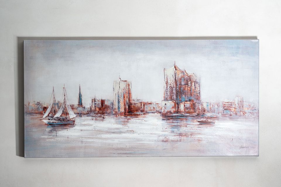 Bild „Fischstrudel“ 100x100cm | handgemalt in Hamburg