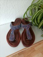 Leder Sandalen mit Perlenstickerei Berlin - Charlottenburg Vorschau