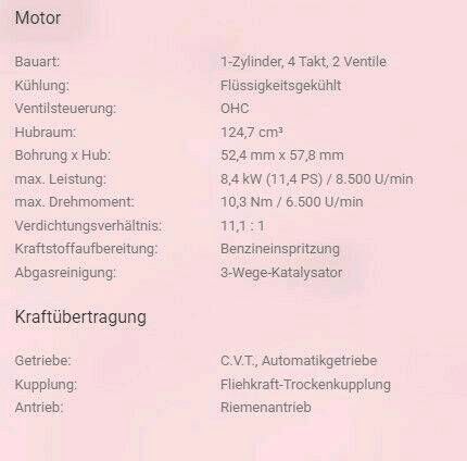 ⚠️ SYM FIDDLE 125ccm  3 Jahre GARANTIE ! in Heideck