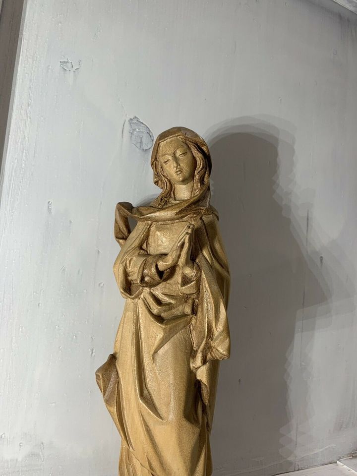 ❌ handgeschnitzte antike alte Schnitzfigur „heilige Maria" ❌ in Hilden