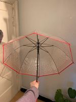 Regenschirm durchsichtig mit roten Highlights Kiel - Schreventeich-Hasseldieksdamm Vorschau