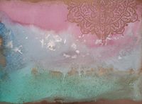 Acrylbild 100x70 XL pink blau mint glitzer Boho Gemälde Unikat Baden-Württemberg - Aulendorf Vorschau