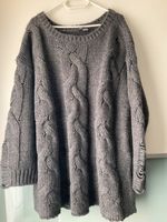 H&M Divided Damen Strickpullover dunkelgrau Lochmuster L oversize Kr. München - Unterschleißheim Vorschau