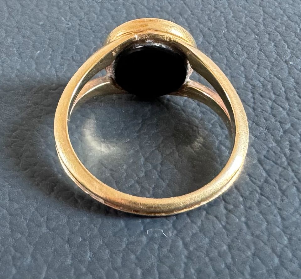 Orig. CHOPARD Happy Diamonds Ring Brillanten Onyx NP 5.600€ in Hamburg