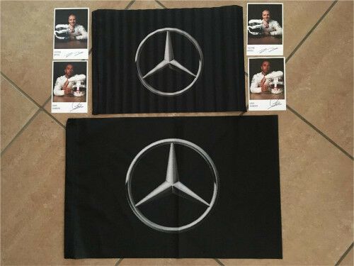 Mercedes Benz Flaggen sowie Autogrammkarten in Vreden