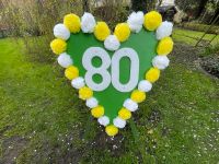 80. Geburtstag, Geburtstagsschild, Herzschild, Schilderverleih Niedersachsen - Westoverledingen Vorschau