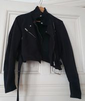 Cropped Biker-Jacke in Schwarz (faux leather) Berlin - Pankow Vorschau