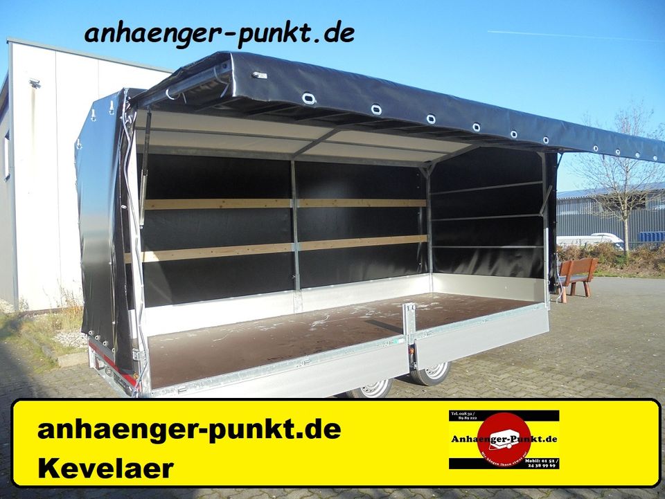 TANDEM XL Anhänger Hochlader TIEF 5 m x 2 m Plane VERKAUFSKLAPPE in Kevelaer