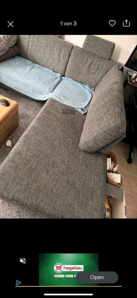 Graues Sofa zum verschenken in Kempten