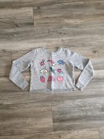 WIE NEU ❤ H&M 146 152 Pulli Pullover grau Aufdruck pink weiß bunt Hessen - Limburg Vorschau