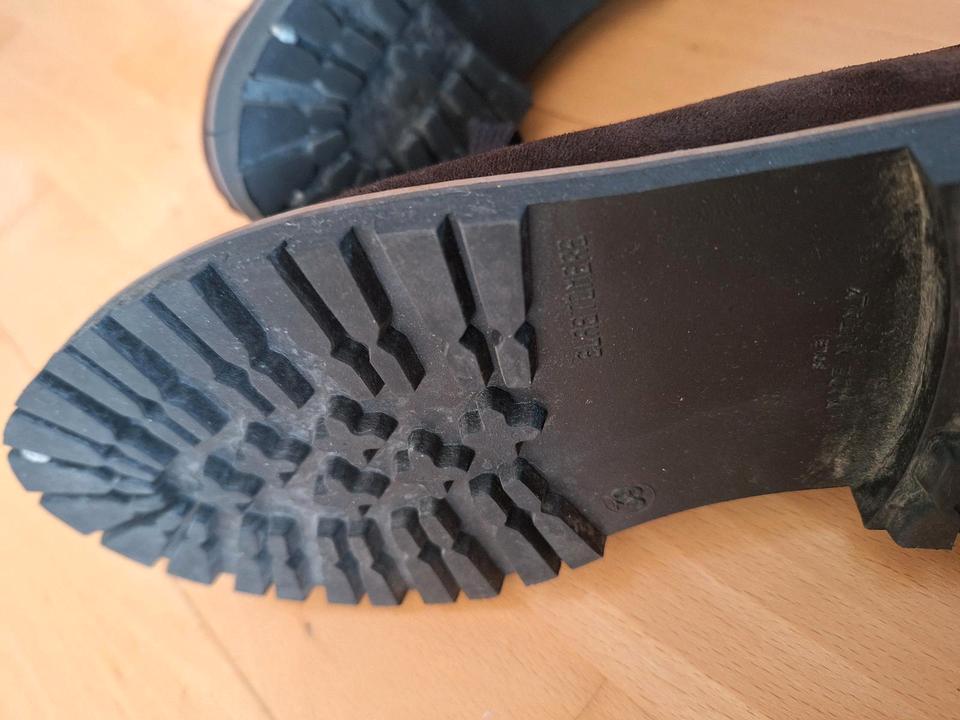 Haferlschuhe braun Tracht Velours echt Leder Gr 39 in Nürnberg (Mittelfr)