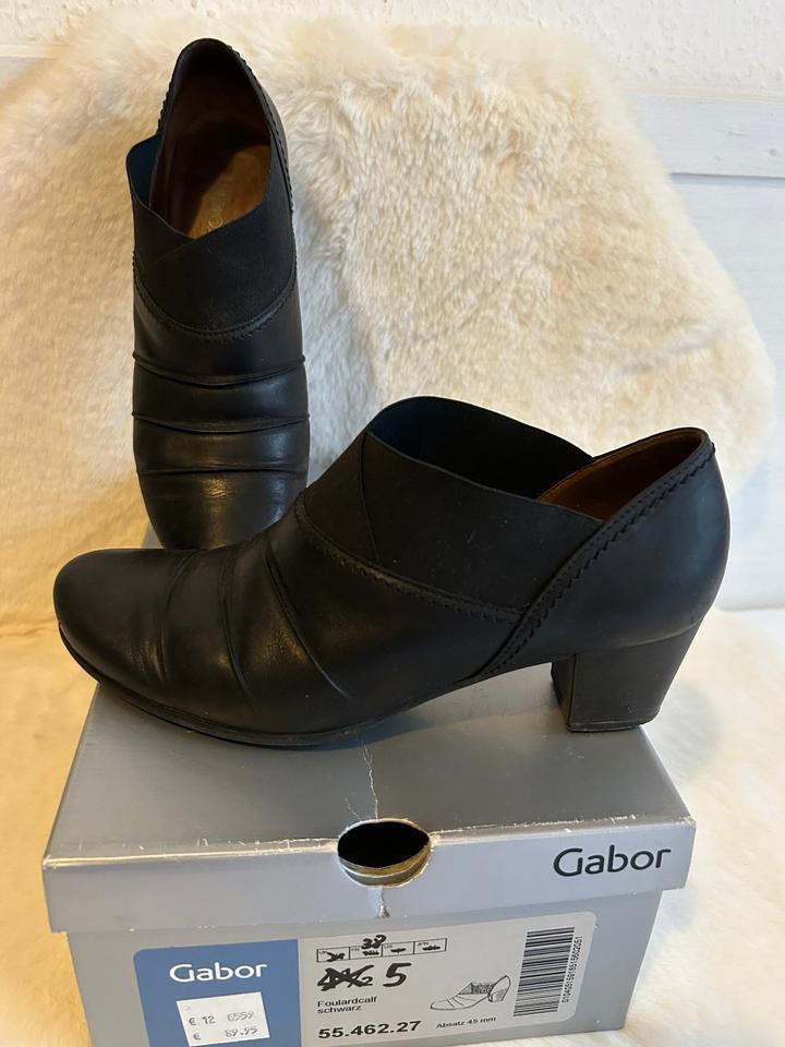 Gabor Leder Stiefelette Stiefel Boots Gr. 38 schwarz 24,-€ in Moers