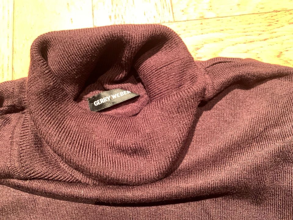 Rollkragenpullover dunkelbraun Gr38 von Gerry Weber in Solingen