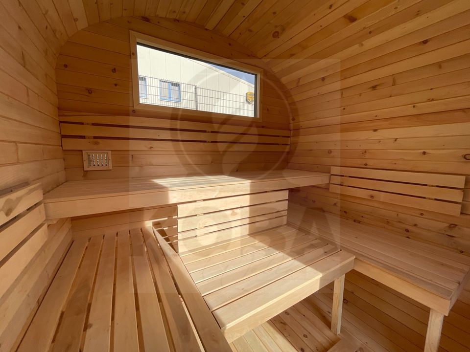 Zedernholz - Quadrosauna | 3m | Fass Garten Sauna Außensauna in Eichenzell