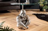 Runder Beistelltisch KONG 50cm silber Metall Glas Affenfigur Gorilla Skulptur Couchtisch Riess-Ambiente Hamburg Barmbek - Hamburg Barmbek-Süd  Vorschau