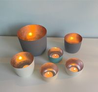 Set aus 6 Windlichtern, Metall, Kerzenhalter, Gift Company Hessen - Kriftel Vorschau