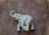 Deko Figur Figuren Elefant Keramik Weiß Gold Sachsen-Anhalt - Holzweißig Vorschau